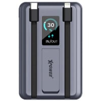 XPower MagSwift 7合1多功能數顯 Type-C PD/Lightning雙內置線+磁吸PD3.0無線移動電源 10000mAh