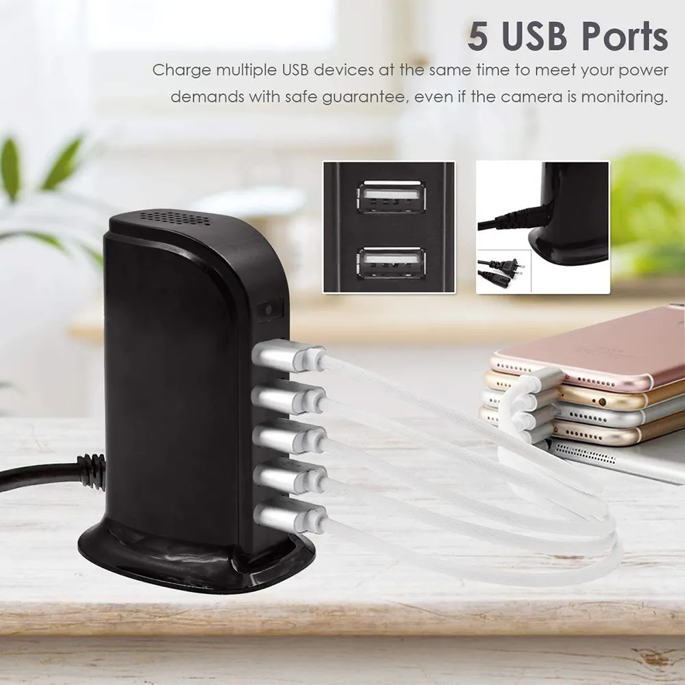 5 PORT USB 充電插座攝影機