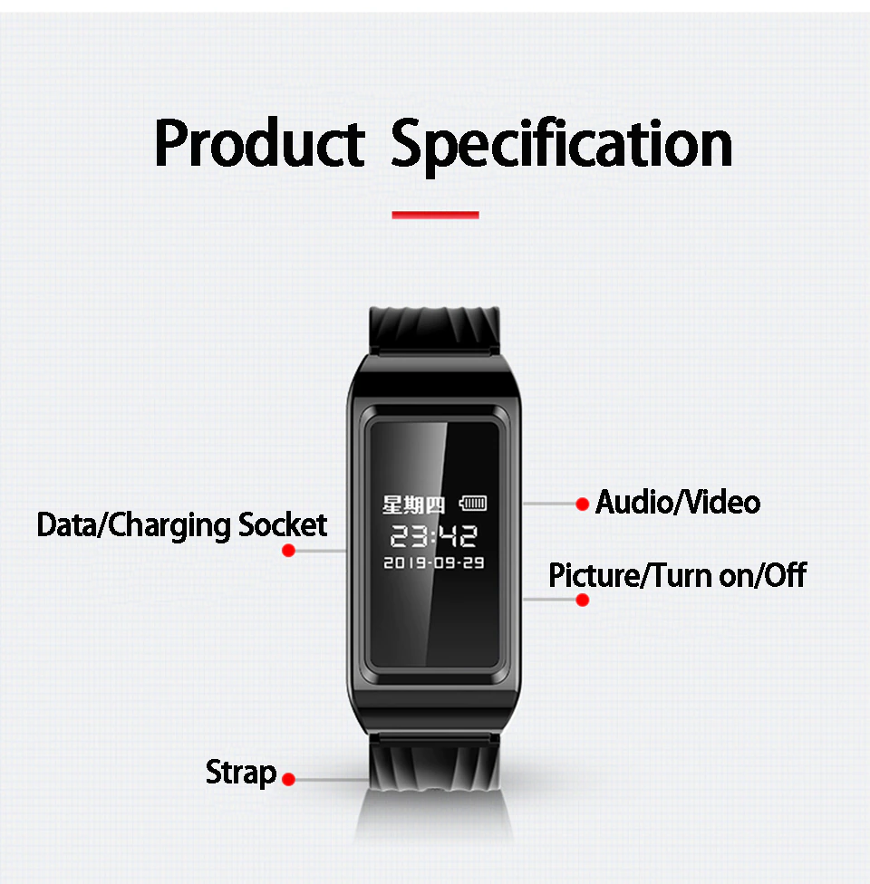 【2023新款】高清攝影手環 支援OTG手機直接傳輸 (內置32GB)