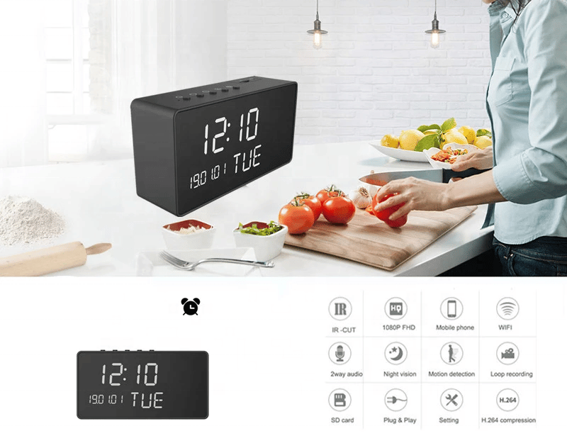 Z12電子鐘針孔攝影機