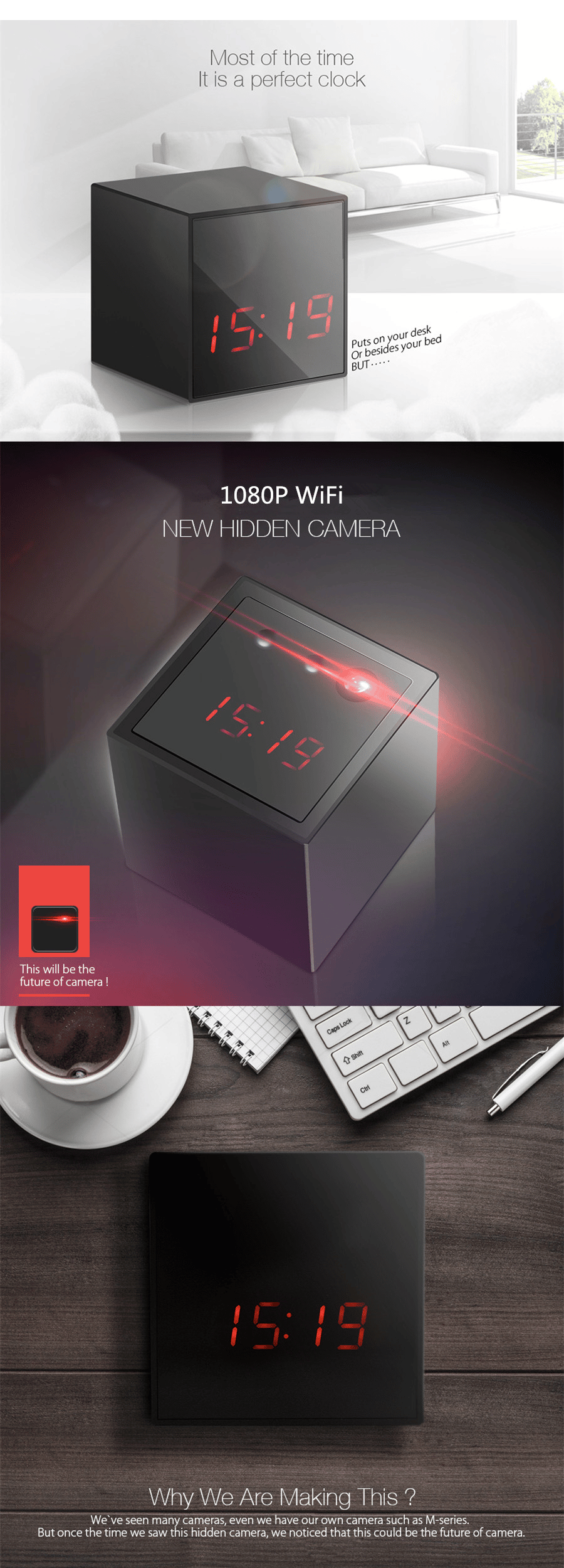 多功能喇叭時鐘攝影機