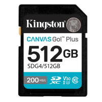 Kingston Canvas Go! Plus V30 SDXC 記憶卡 1TB [R:200 W:160] (SDG4/1TB)