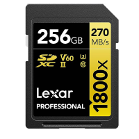 Lexar Professional 1800x SDXC UHS-II Card GOLD Series 256GB [R:280 W:205]