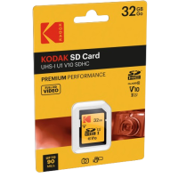 Kodak SD Premium Performance Class 10 UHS-I U1 V10 SDHC 記憶卡 32GB [R:90 W:25] (EKMSD32GHC10K)