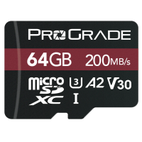 Prograde Digital microSDXC UHS-I V30 Memory Card 128GB [R:200 W:50]