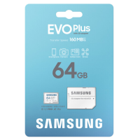 Samsung 三星 EVO Plus (2024) U1 A1 V10 UHS-I microSDXC 記憶卡 with SD Adapter 64GB [R:160] (MB-MC64SA)