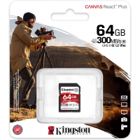 Kingston Canvas React Plus UHS-II SDXC 記憶卡 256GB [R:300 W:260] (SDR2/256GB)