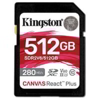 Kingston Canvas React Plus UHS-II SDXC 記憶卡 256GB [R:300 W:260] (SDR2/256GB)