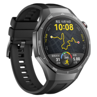 Huawei 華為 Watch GT 5 Pro 46mm 曜石黑 黑色氟膠錶帶智能手錶