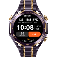 Huawei 華為 Watch Ultimate 2 曠野綠 鋼色非晶鋯液態金屬 綠白相間複合材料錶帶智能手錶