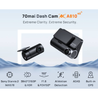 70邁 Ultra HD 4K Built-in GPS ADAS Dash Camera with AI Motion Detection 具有 AI 運動檢測功能的超高清 4K 內置 GPS ADAS 行車記錄儀 A810
