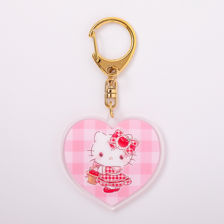 Hello Kitty 格紋水果 造型匙扣