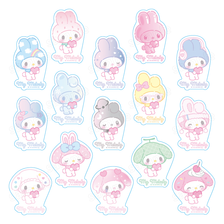 My Melody Girly Pop Heart 交易貼紙（全15款）