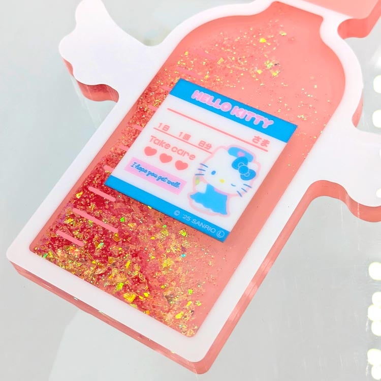 Sanrio 天使藥水樽流沙閃閃搖搖匙扣（可揀款式）