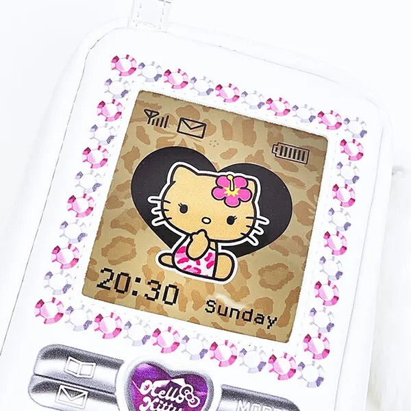 Hello Kitty 平成風日燒Kitty手機造型筆袋 收納袋