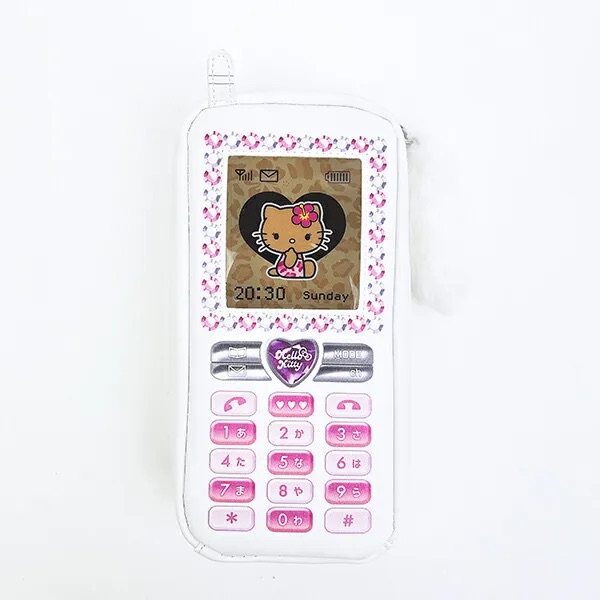 Hello Kitty 平成風日燒Kitty手機造型筆袋 收納袋