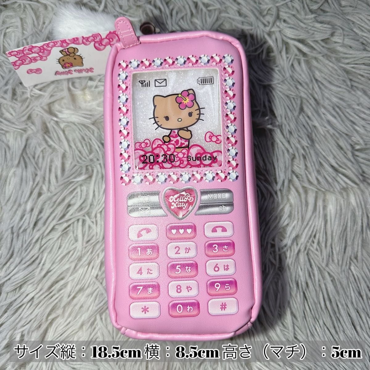 Hello Kitty 平成風日燒Kitty手機造型筆袋 收納袋