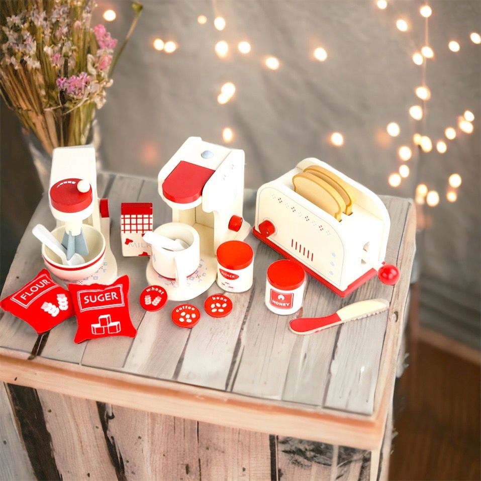 Wooden_Red_Kitchen_Set._Toaster,_Coffee_Maker_and_Mixer_red-wooden-kitchen-toys-1