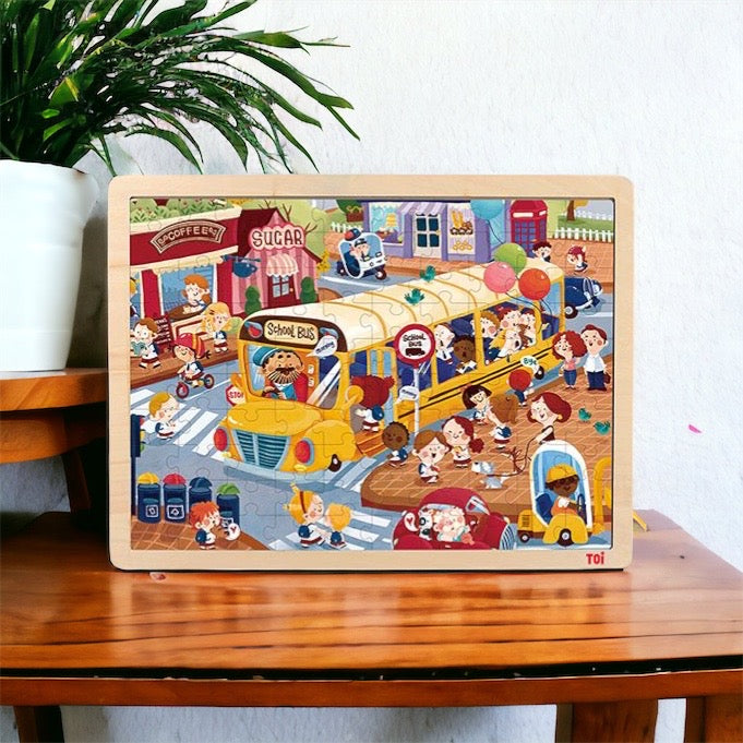 TOI_School_Bus_100pc_Wooden_Jigsaw_Puzzle_with_Display_Tray_TOISchoolBus100pcWoodenJigsawPuzzlewithDisplayTray-6