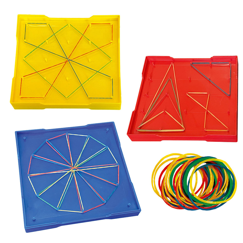 Thames & Kosmos Kids First Math:大型雙面幾何釘板套裝