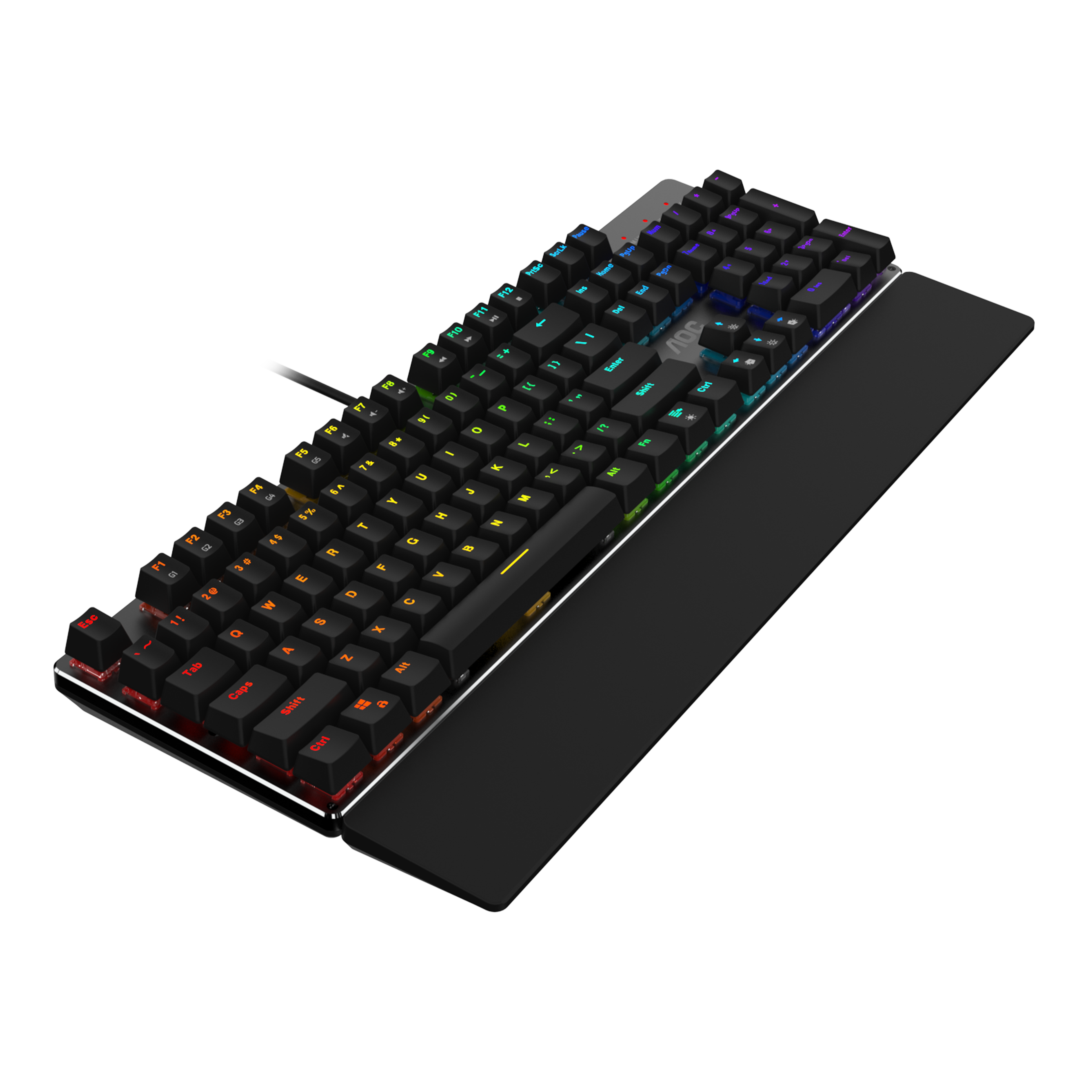 AOC GK500 RGB 燈效特寫