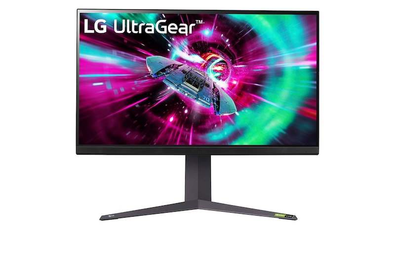 Front view of 32” LG UltraGear™ UHD Gaming Monitor with 144Hz Refresh Rate 32GR93U-B