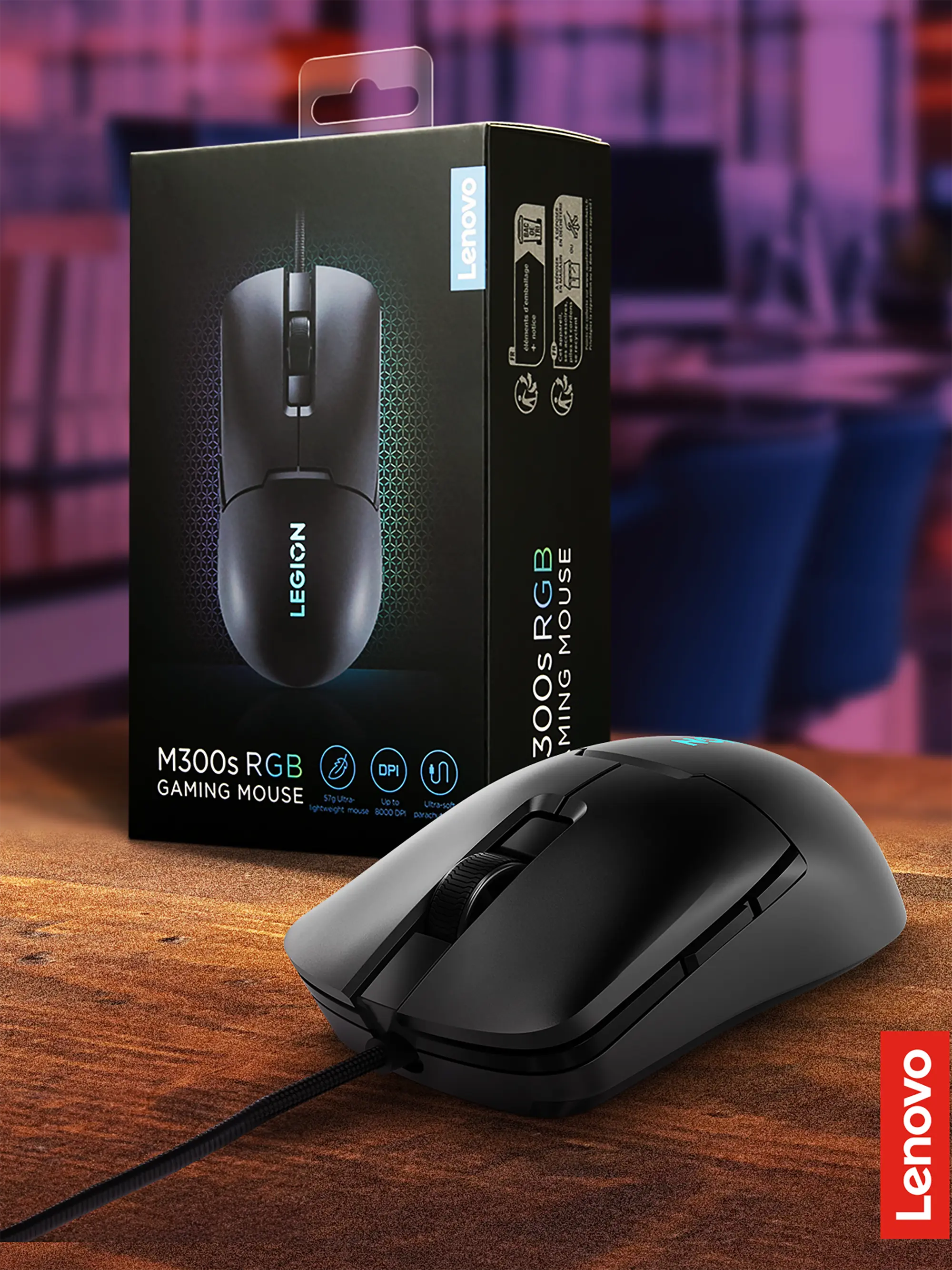 Lenovo Legion M300s RGB 遊戲滑鼠 GY51H47350