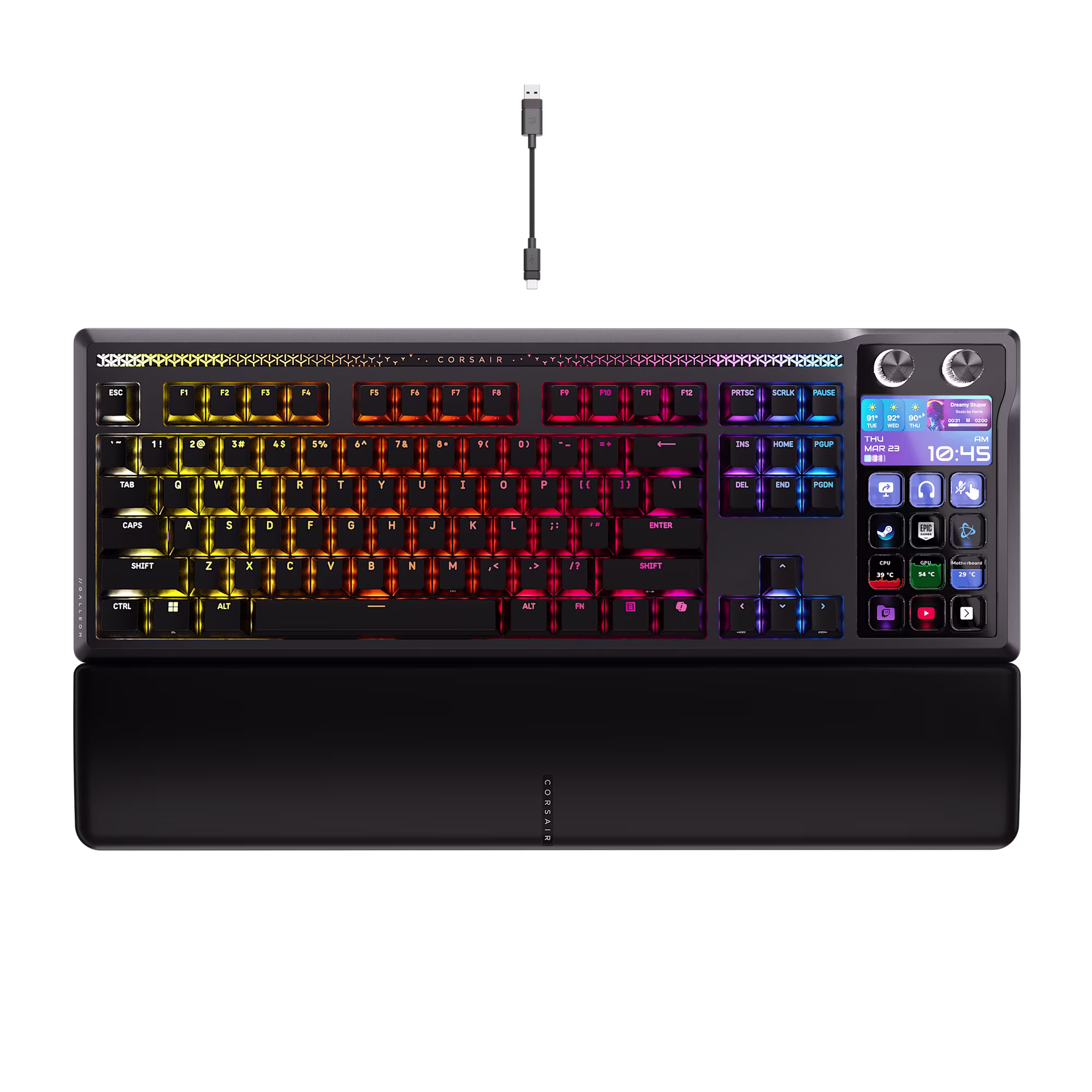Corsair Galleon 100 SD Stream Deck-Integrated Mechanical Keyboard 有線遊戲鍵盤 CH-912A31I-NA