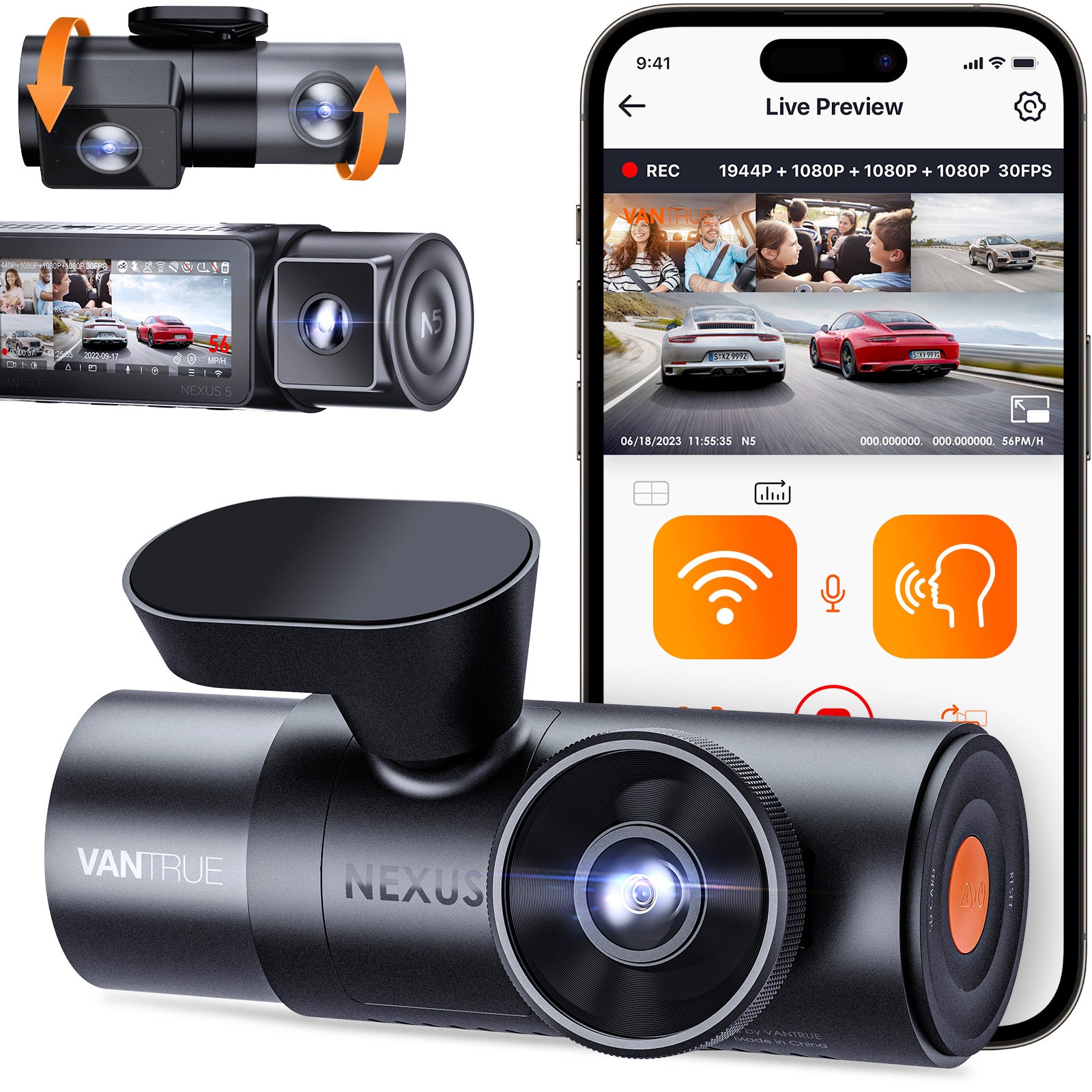 Vantrue NEXUS 5 (N5) 4CH 4鏡頭車Cam 行車紀錄儀 圖 2