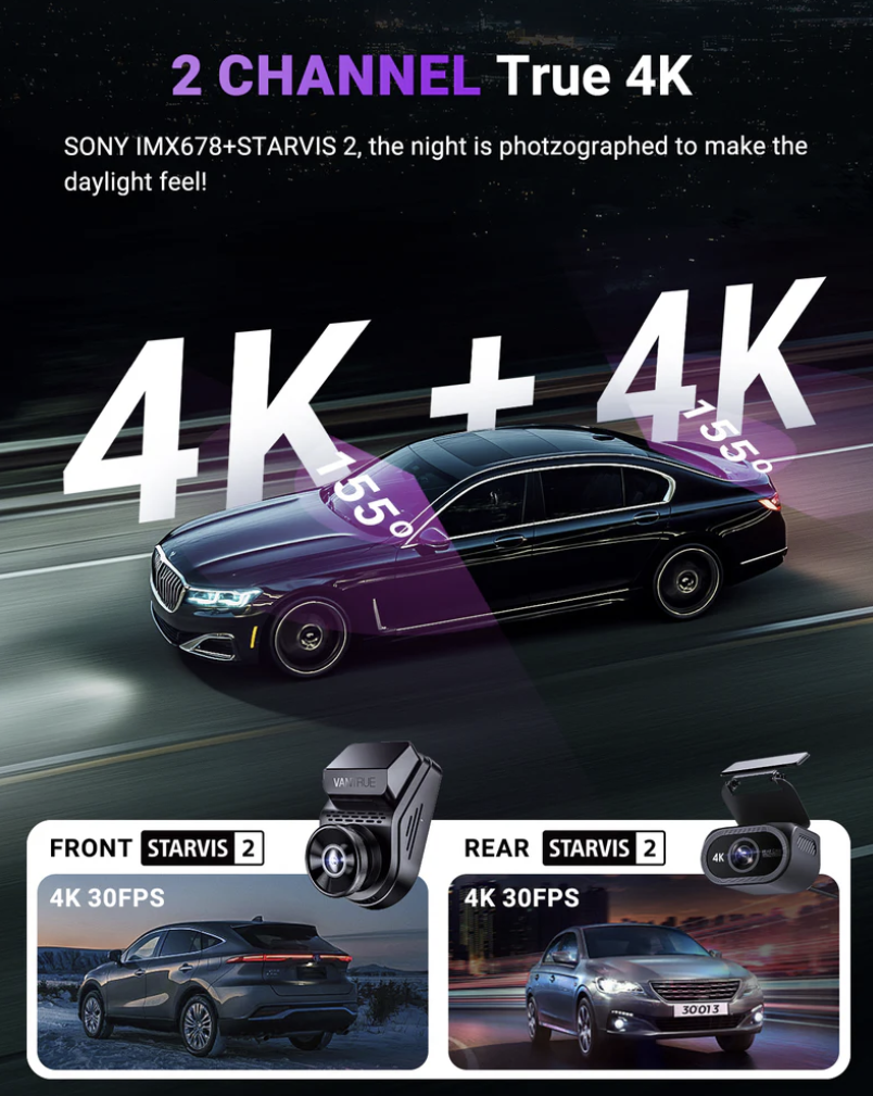 Vantrue Sonnet 1 PRO Max (S1PRO Max) AI 人工智慧 4K車Cam 行車紀錄儀 (LTE版本) 圖 2