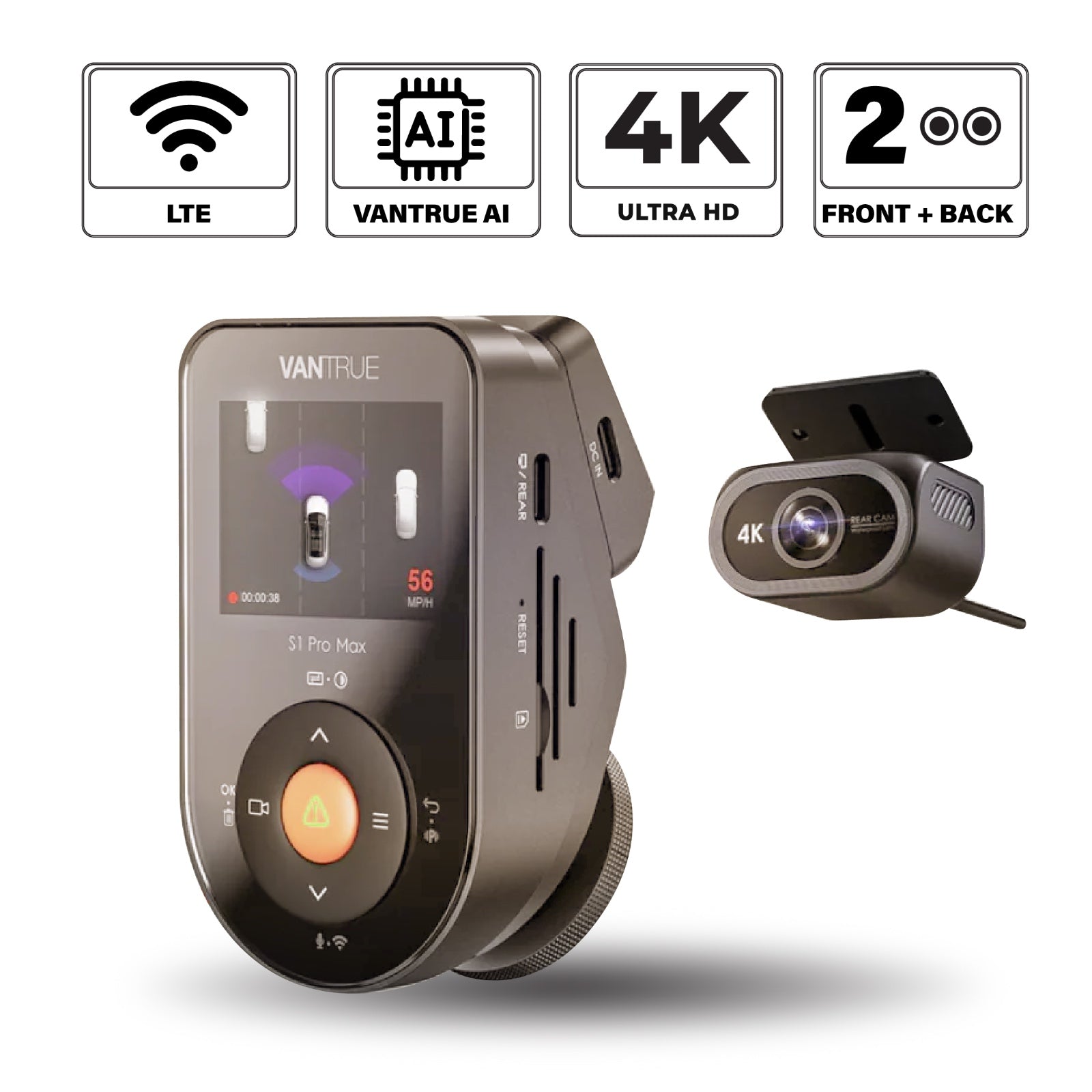 Vantrue S1 PRO MAX 雙鏡頭行車記錄儀