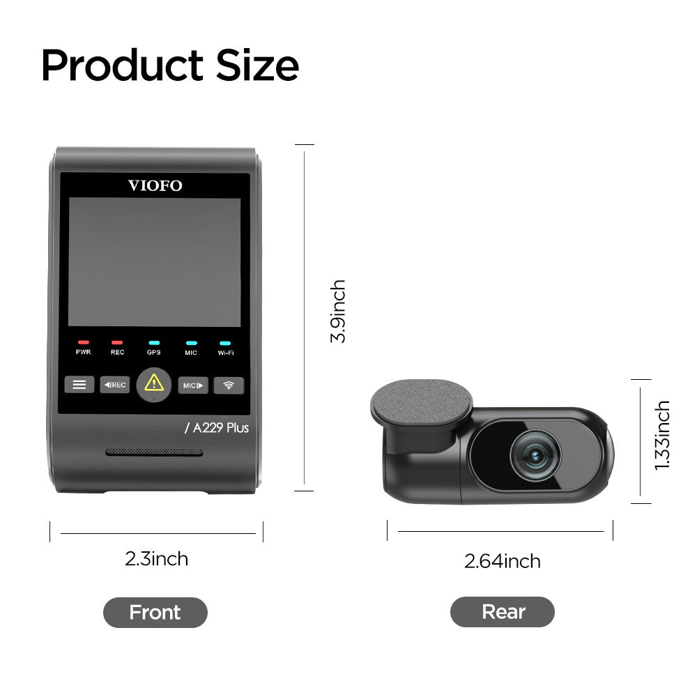 VIOFO A229 Plus 雙鏡頭 前後 2K+2K HDR 5GHz Wi-Fi GPS 語音控制 雙 行車記錄儀 配 Sony STARVIS 2 感光元件 圖 9
