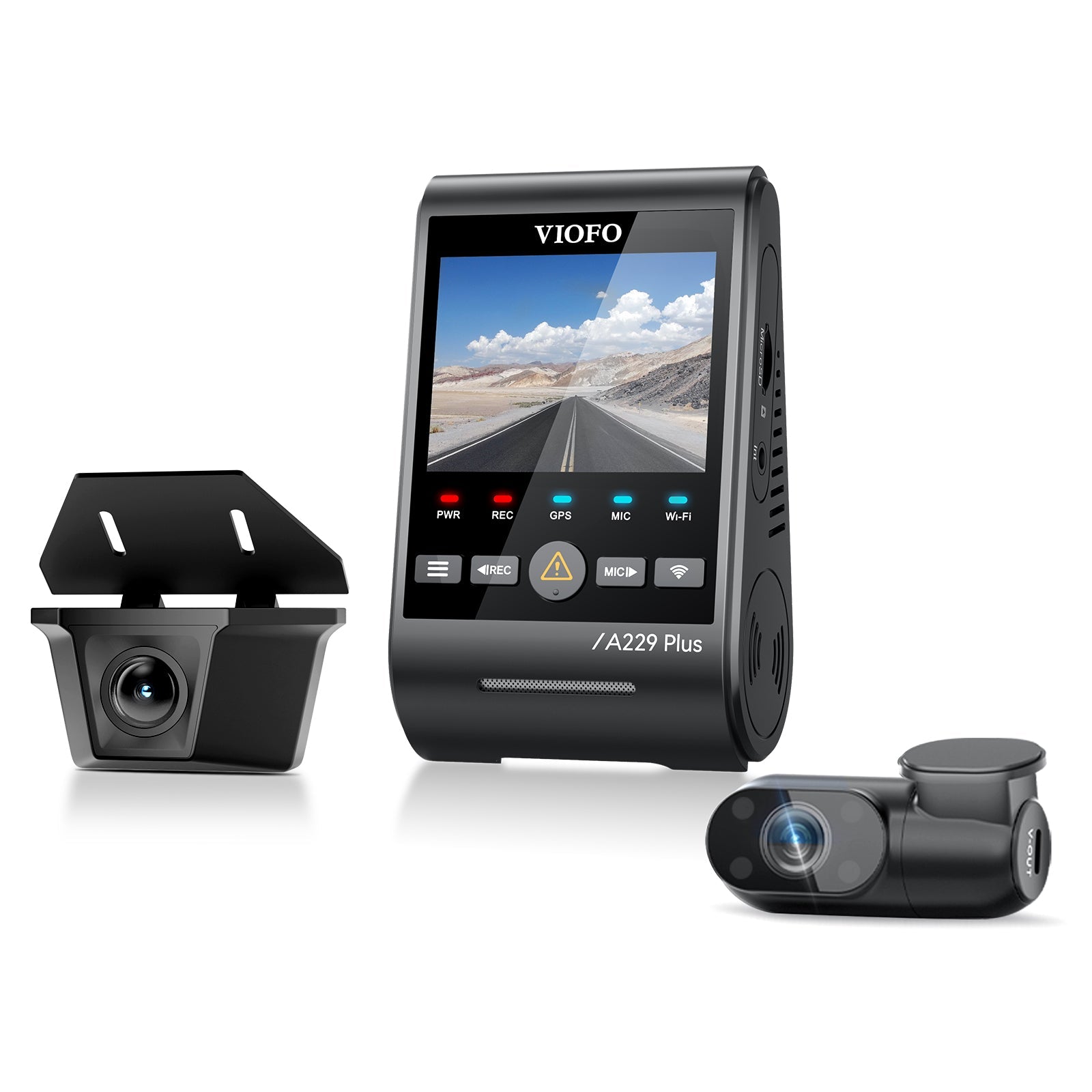 VIOFO A229 Plus-W 3 鏡頭 行車記錄儀 - 2K+2K 防水+1080P 紅外線 車廂 配 Sony STARVIS 2 感光元件 HDR 圖 2
