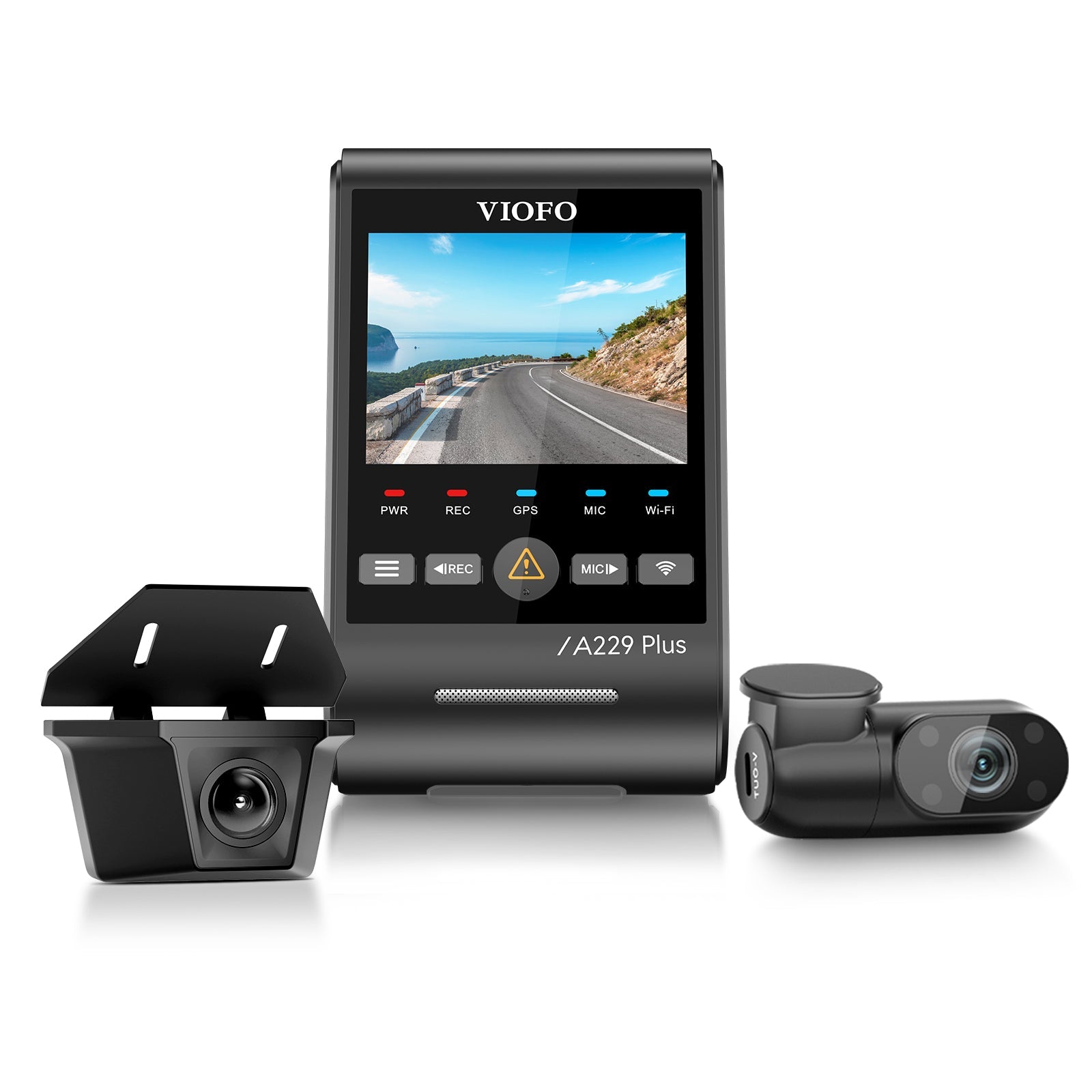 VIOFO A229 Plus-W 3 鏡頭 行車記錄儀 - 2K+2K 防水+1080P 紅外線 車廂 配 Sony STARVIS 2 感光元件 HDR 圖 3