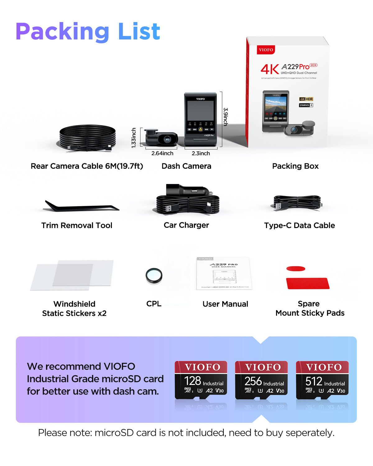 VIOFO A229 Pro 雙鏡頭 前後 4K+2K HDR 雙 行車記錄儀 配 Sony STARVIS 2 感光元件 超強夜視 語音控制 圖 8