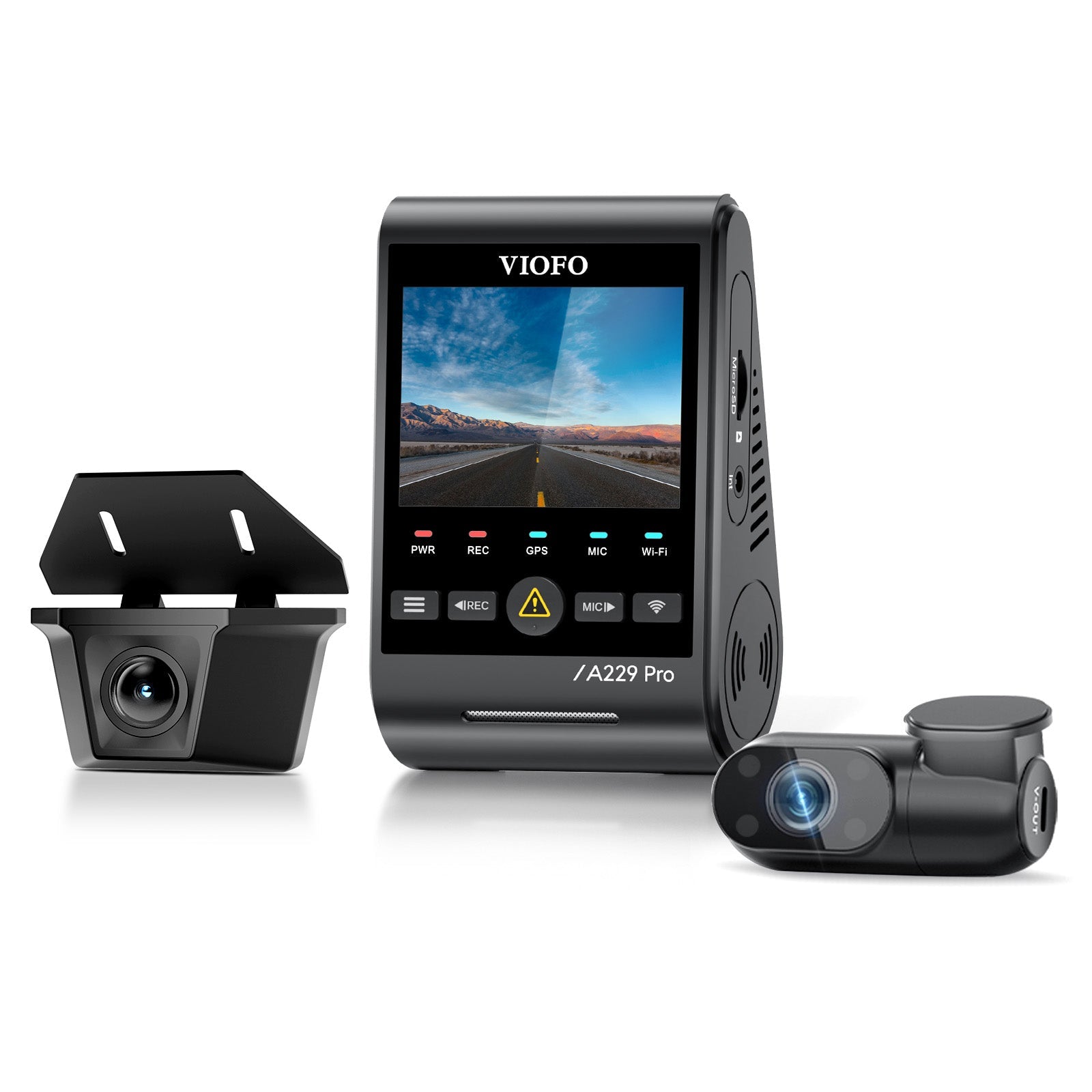 VIOFO A229 Pro-W 3 鏡頭 行車記錄儀 - 4K+2K 防水+1080P 紅外線 車廂 配 Sony STARVIS 2 感光元件 HDR 圖 2