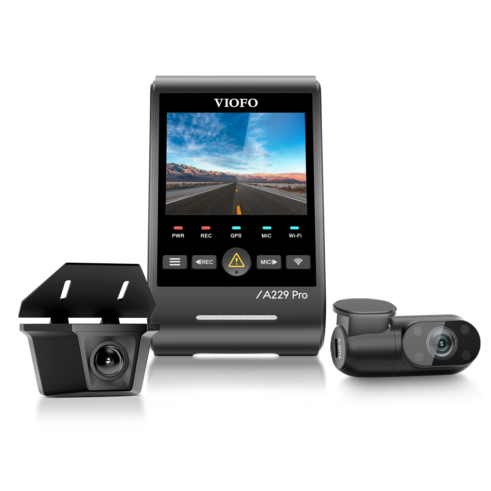 VIOFO A229 Pro-W 3 鏡頭 行車記錄儀 - 4K+2K 防水+1080P 紅外線 車廂 配 Sony STARVIS 2 感光元件 HDR 圖 3