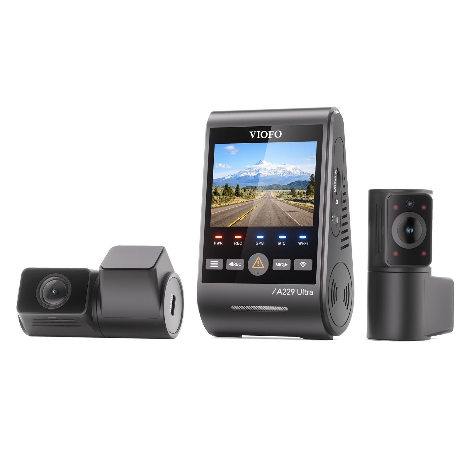 VIOFO A229 Ultra 3 鏡頭 4K 前置+4K 後+1080P 魚眼 車廂 行車記錄儀 配 三 Sony STARVIS 2 感光元件,3-鏡頭 HDR 圖 1