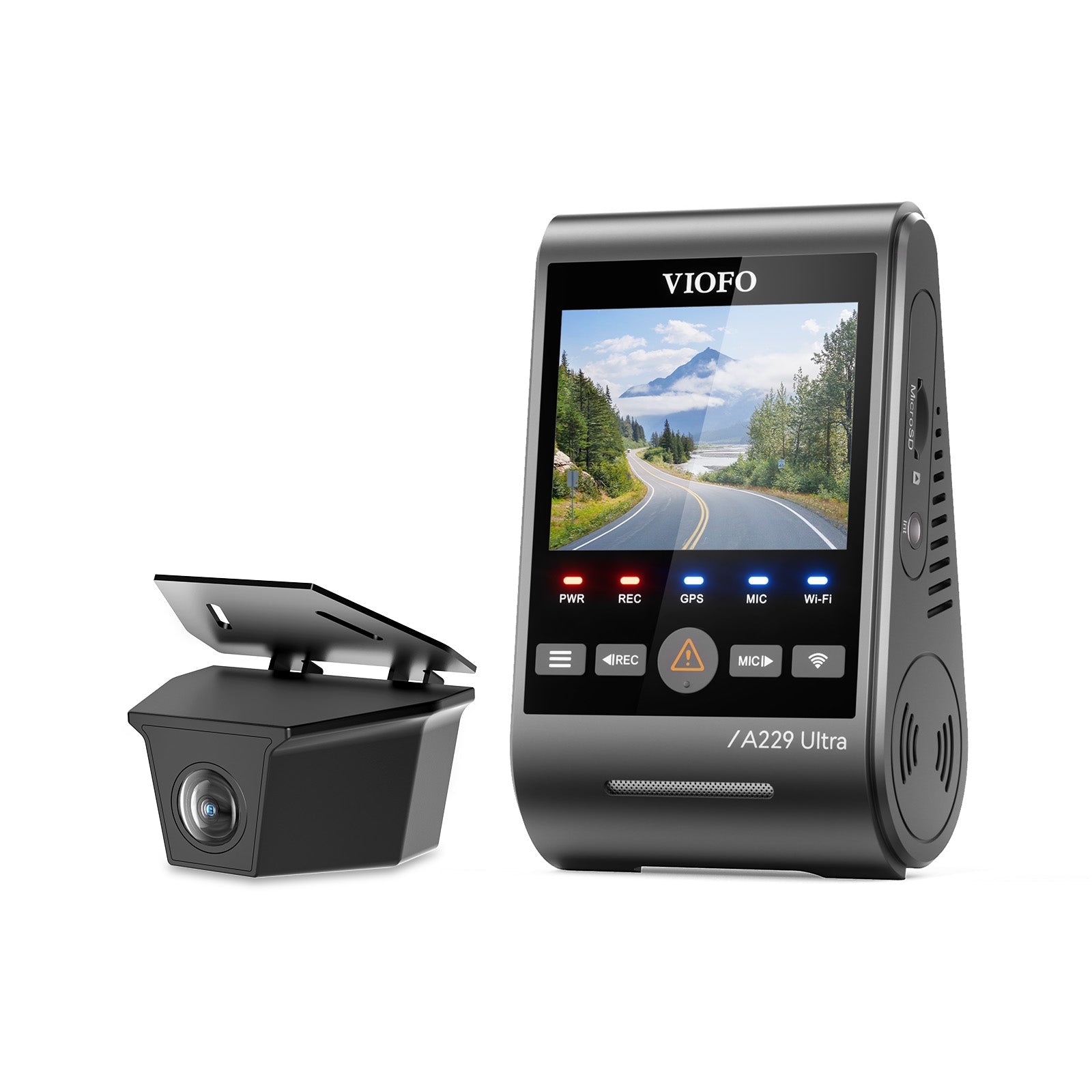 VIOFO A229 Ultra-W 雙鏡頭 4K 前置+4K 防水 後 Camera 配 雙 Sony STARVIS 2 感光元件，2-鏡頭 4K HDR，F1.5 Super Aperture 及 IP67 Rating 防水 Lens 圖 1