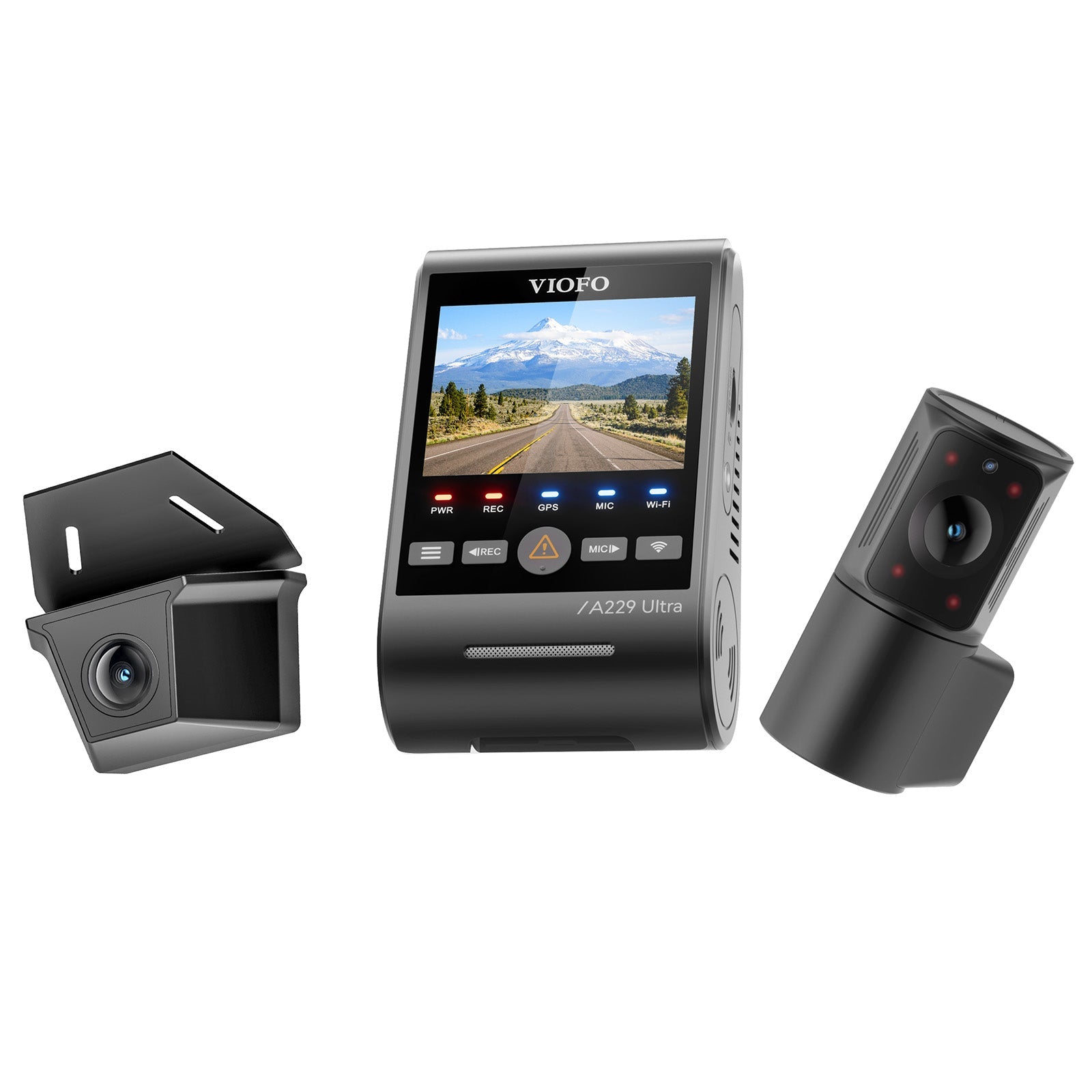 VIOFO A229 Ultra-W 3 鏡頭 4K 前置+4K 防水 後 Camera+1080P 魚眼 車廂 Cam 配 三 Sony STARVIS 2 感光元件,3-鏡頭 HDR 圖 3