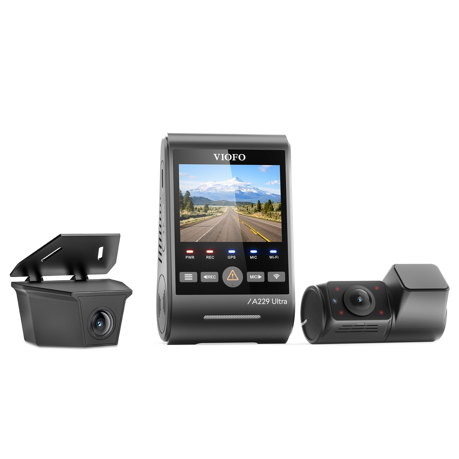 VIOFO A229 Ultra-W 3 鏡頭 4K 前置+4K 防水 後 Camera+1080P 魚眼 車廂 Cam 配 三 Sony STARVIS 2 感光元件,3-鏡頭 HDR 圖 2