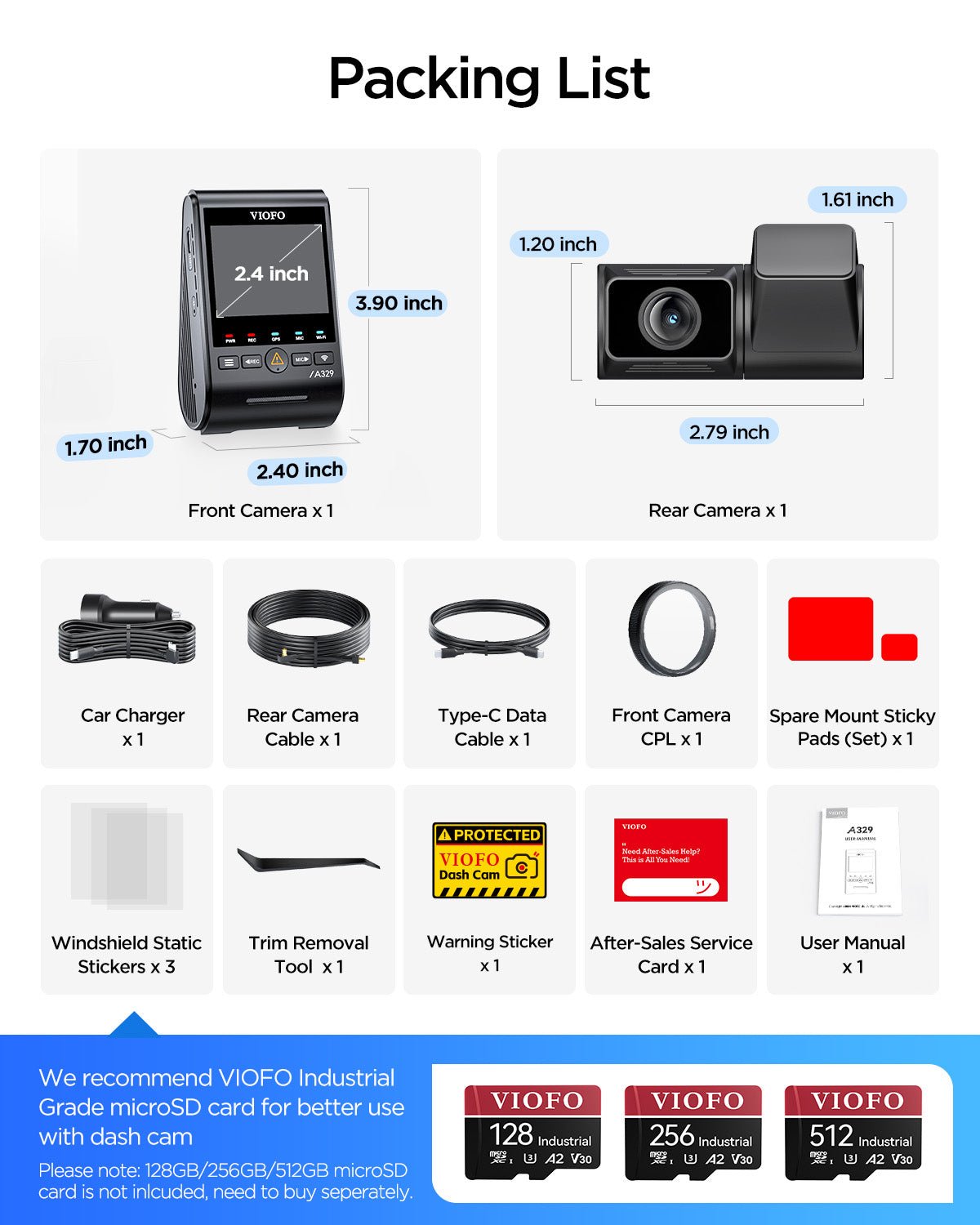 VIOFO A329S 雙鏡頭 4K 60 幀+2K HDR 行車記錄儀 配 Sony STARVIS 2 感光元件,Built-in Wi-Fi 6 及 GPS,支援 SSD 儲存,低耗電撞擊偵測,混合停車錄影 圖 9