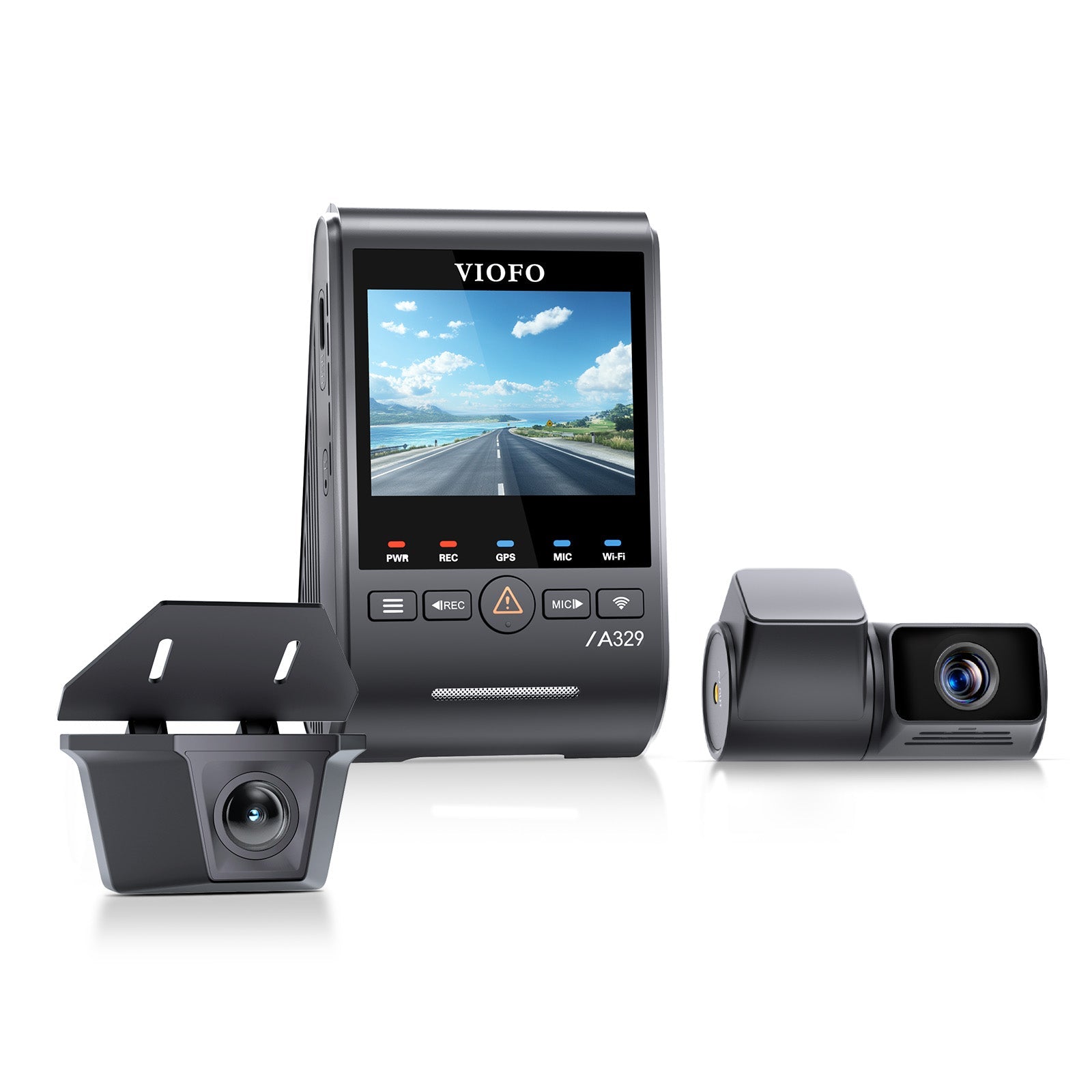 VIOFO A329TW 3 鏡頭 4K 30 幀 前置+2K 望遠 Camera+2K 防水 Camera，Sony STARVIS 2 感光元件 HDR，支援 SSD 儲存，低耗電撞擊偵測，混合停車錄影 圖 3