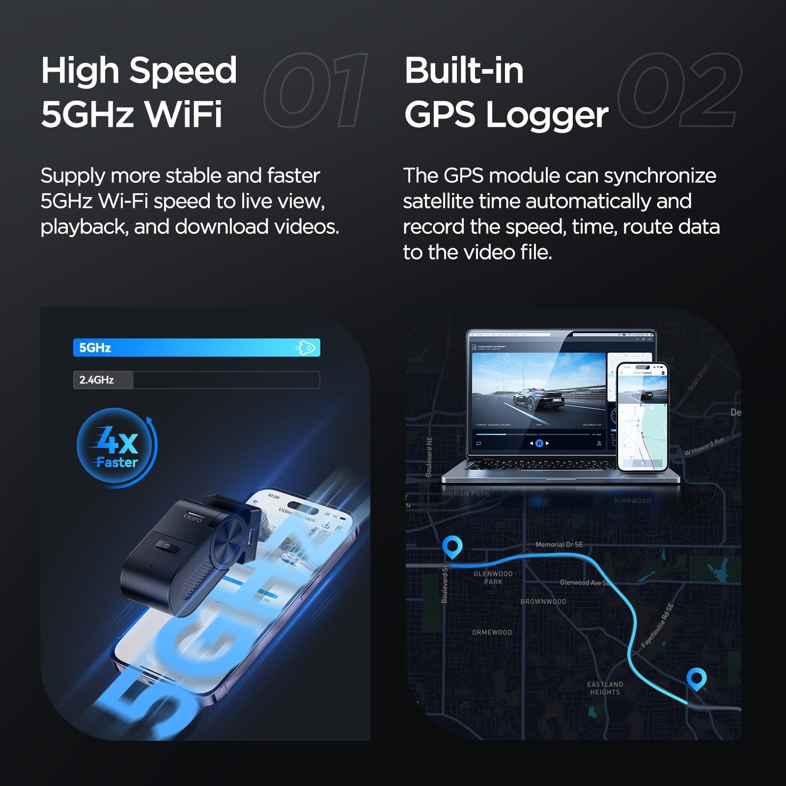 VIOFO VS1 Mini 2K HDR 配 Sony STARVIS 2 IMX675 感光元件 5GHz Wi-Fi 語音控制 GPS 行車記錄儀 附 32GB microSD 記憶卡 圖 7